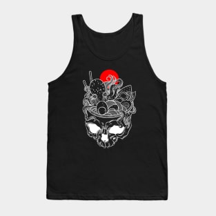 Kawaii Japanese Anime Skeleton Ramen Halloween Tank Top